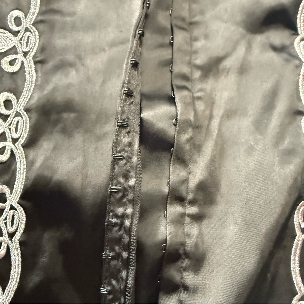 Y2K Charlotte Russe Silky Embroidered Bustier Top (L) - Picture 4 of 7